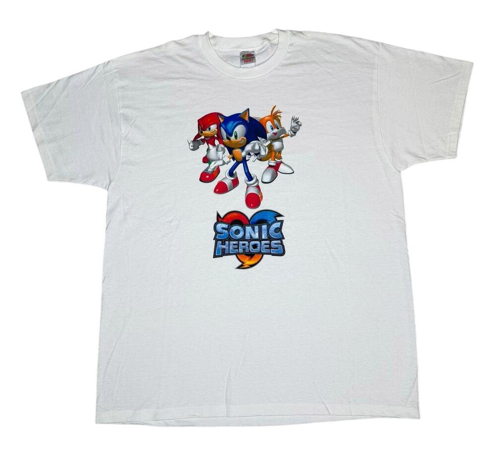 Vintage Sega Sonic Heroes Video Game Promo T-Shirt